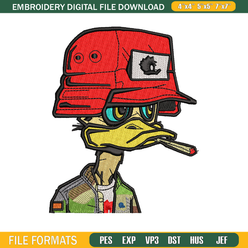 Commando duck Logo embroidery design, duck embroidery, logo design, Embroidery shirt, logo shirt, Instant download.jpg