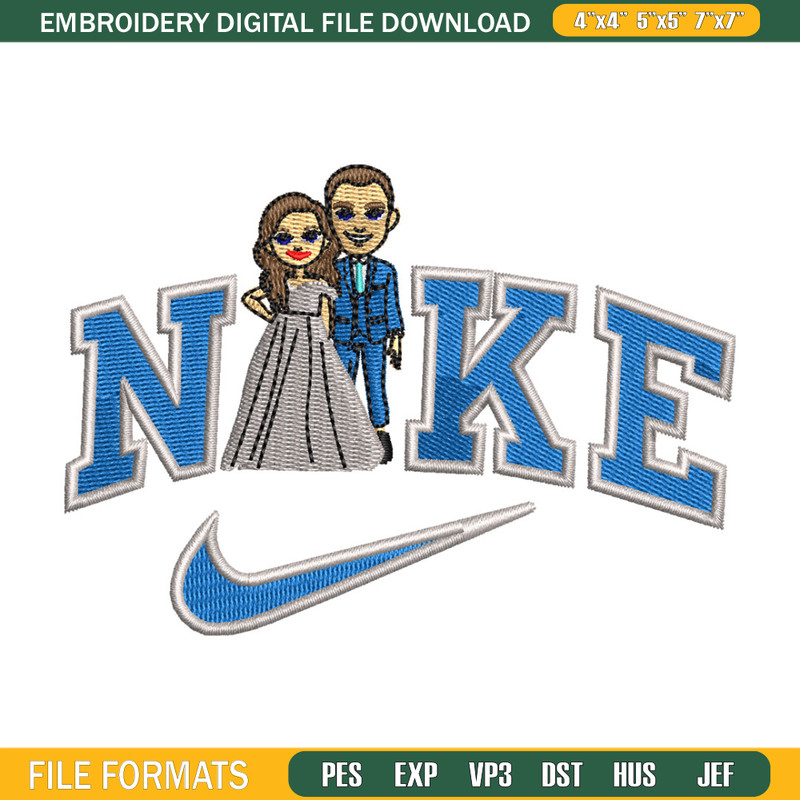Couple x nike embroidery design, Couple embroidery, Nike design, Embroidery shirt, Embroidery file, Digital download 1.jpg