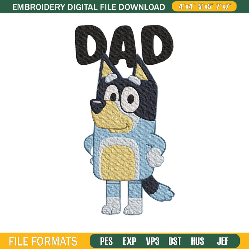 Dad bluey Embroidery, Bluey Cartoon Embroidery, cartoon Embroidery, Embroidery File, cartoon shirt, digital download.jpg