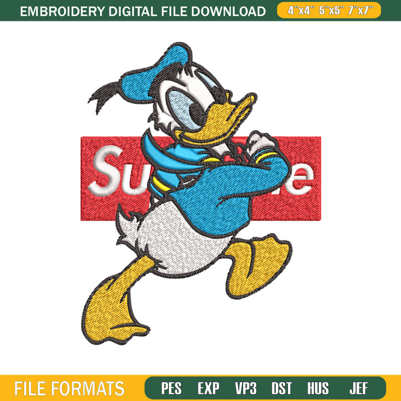 Daisy Duck Supreme Embroidery design, Disney Embroidery, cartoon design, Embroidery File, Disney shirt, Instant download 1.jpg