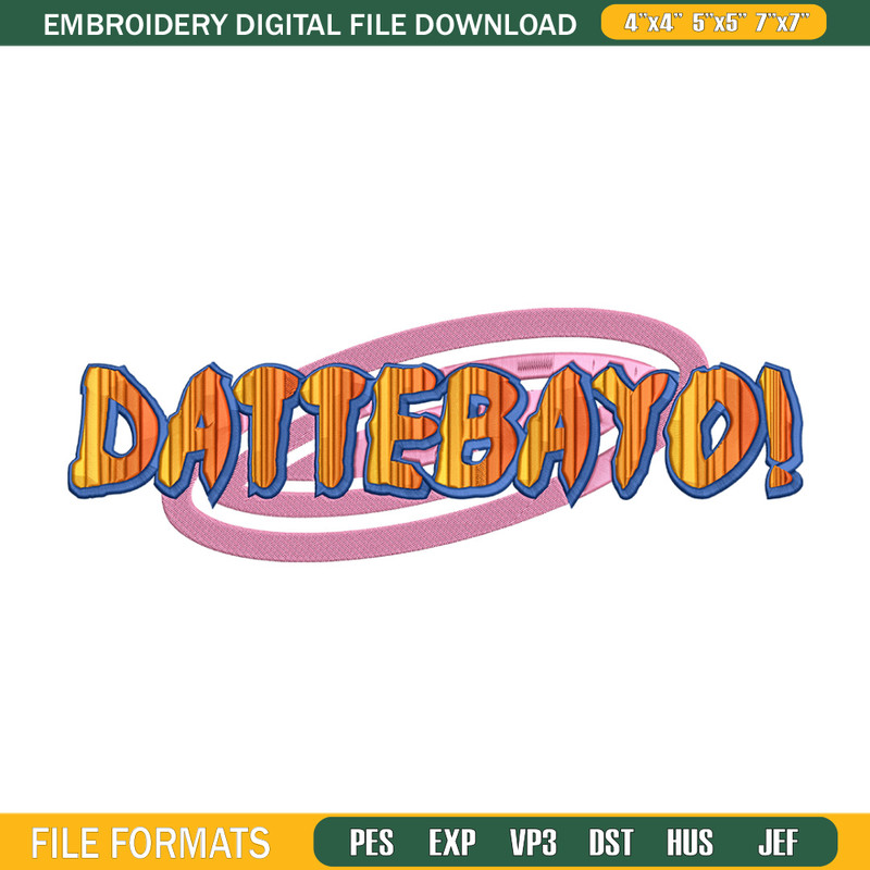 Dattebayo Embroidery Design, Naruto Embroidery, Embroidery File, Anime Embroidery, Anime shirt, Digital download.jpg