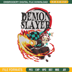 demon slayer poster embroidery design, demon slayer embroidery, embroidery file, anime embroidery1497
