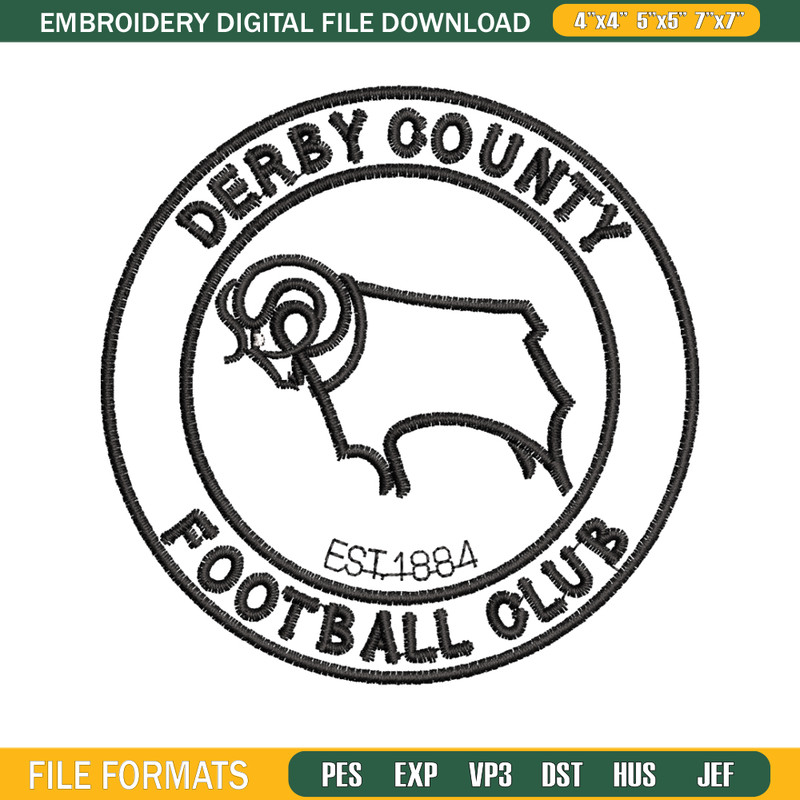 Derby Logo embroidery design, Derby Logo embroidery, logo design, Embroidery shirt, logo shirt, Instant download.jpg
