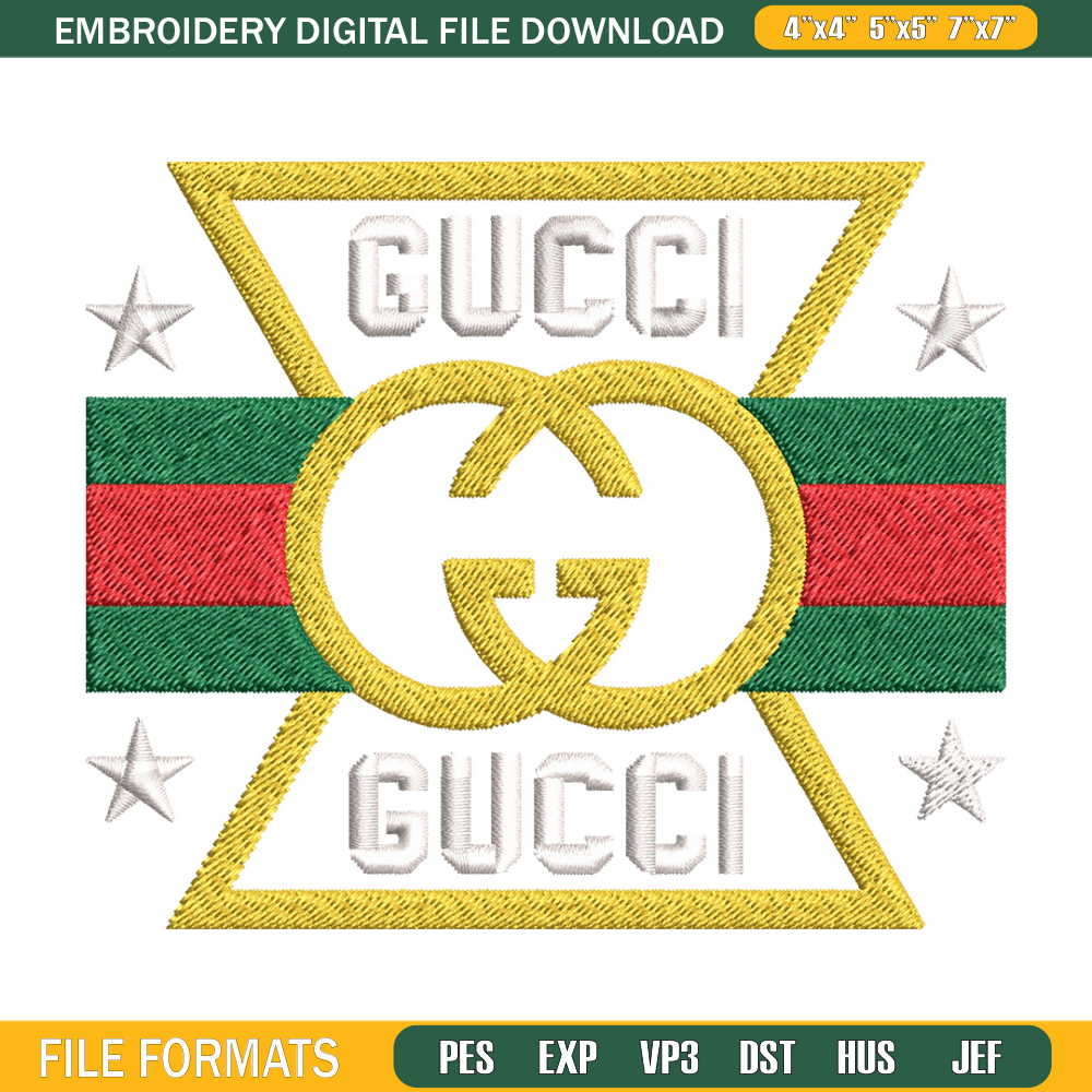 Design gucci Embroidery Design, Gucci Embroidery, Brand Embroidery, Logo shirt, Embroidery File, Digital download.jpg