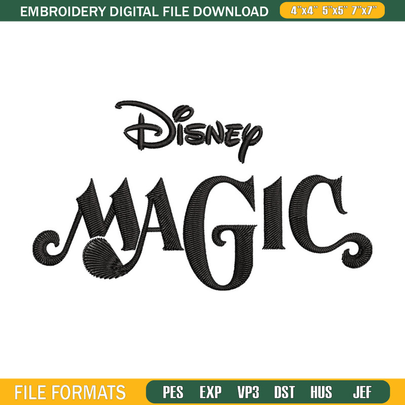 Disney Magic Embroidery Design, Disney logo Embroidery, Embroidery File, Embroidery design, Digital download..jpg