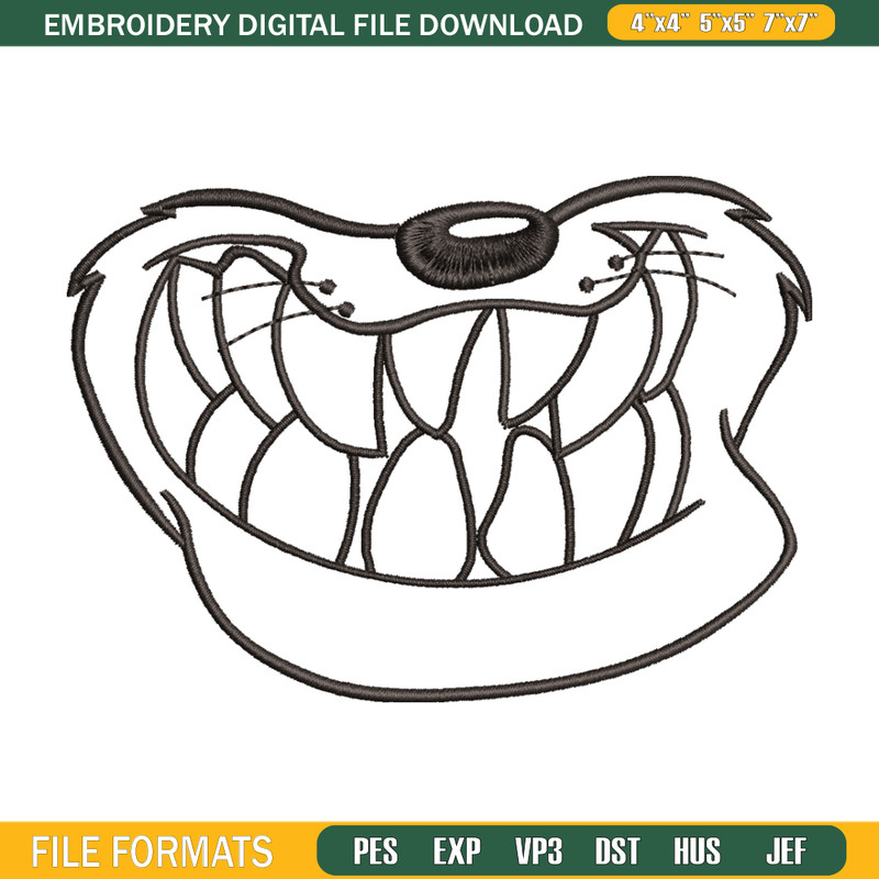 Dog black white embroidery design, cartoon embroidery, cartoon design, Embroidery file, cartoon shirt, Instant download.jpg