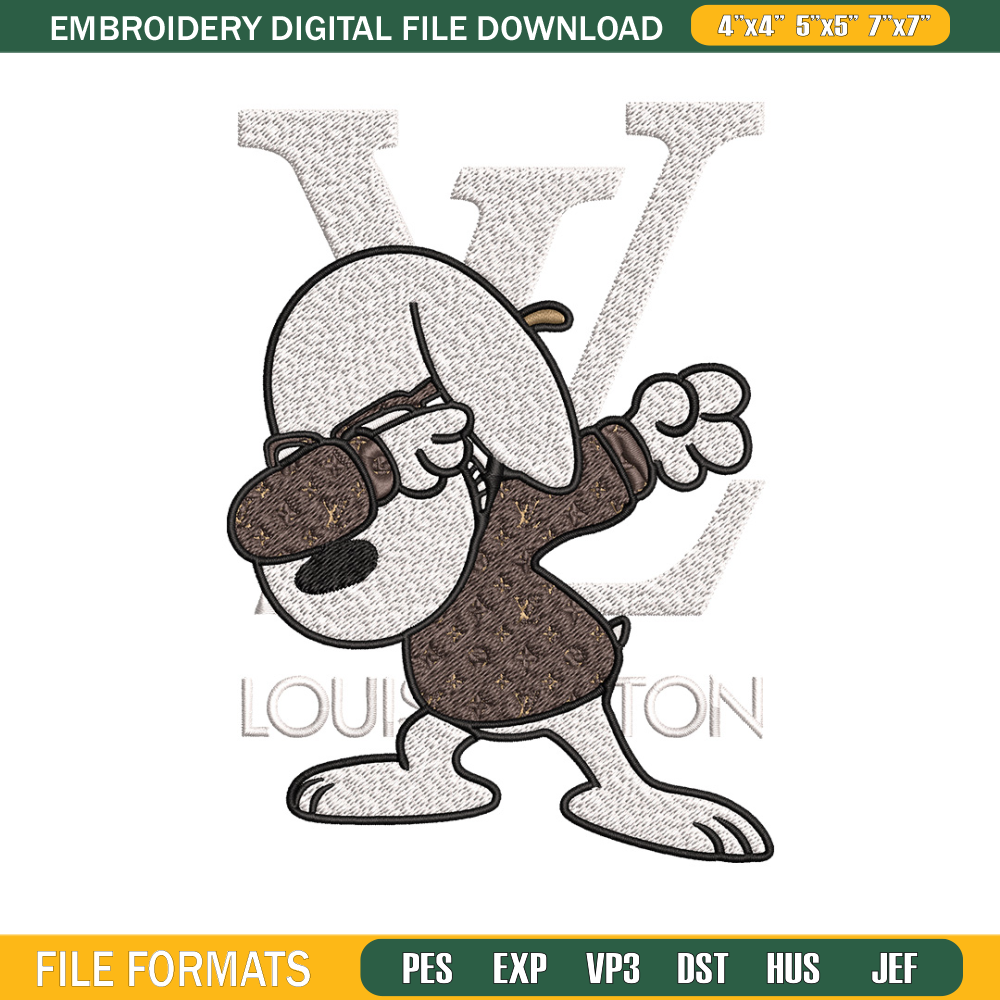 Dog louis vuitton Embroidery Design, LV Embroidery, Brand Embroidery, Embroidery File, Logo shirt, Digital download.jpg