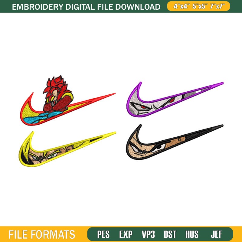 Dragon ball Nike embroidery design, dragon ball embroidery, Nike design, Embroidery file, Anime shirt, Instant download 1.jpg