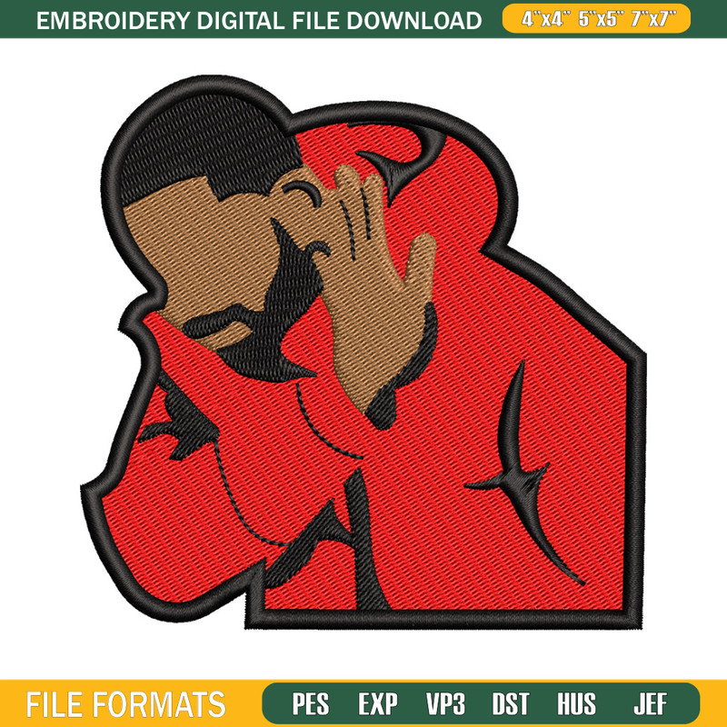 Drake meme embroidery design, Drake embroidery, Embroidery file, Embroidery shirt, Emb design,Digital download.jpg