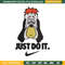 Droopy Just Rick It Embroidery design, Cartoon funny Embroidery, Logo Nike design, Embroidery file, Instant download. 1.jpg