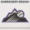 Colorado Rockies Team Logo Embroidery Files, MLB Colorado Rockies Team Embroidery, MLB Teams, 3 sizes, MLB Machine embroidery designs, Digital Download.png