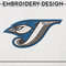 MLB Blue Jays Head Mascot Logo Emb Files, MLB Toronto Blue Jays Team Embroidery, MLB Teams, 3 sizes, MLB Machine embroidery designs, Digital Download.png