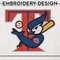 MLB Blue Jays Mascot T Logo Emb Files, MLB Toronto Blue Jays Team Embroidery, MLB Teams, 3 sizes, MLB Machine embroidery designs, Digital Download.png
