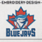 MLB Blue Jays Mascot Writing Logo Emb Files, MLB Toronto Blue Jays Team Embroidery, MLB Teams, 3 sizes, MLB Machine embroidery designs, Digital Download.png