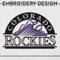 MLB Colorado Rockies Team Logo Embroidery Files, MLB Colorado Rockies Team Embroidery, MLB Teams, 3 sizes, MLB Machine embroidery designs, Digital Download.png