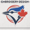 MLB Toronto Blue Jays Head Mascot Logo Emb Files, MLB Toronto Blue Jays Team Embroidery, MLB Teams, 3 sizes, MLB Machine embroidery designs, Digital Download.pn