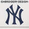 New York Yankees MLB NY Word Logo Emb Files, MLB New York Yankees Team Embroidery, MLB Teams, 3 sizes, MLB Machine embroidery designs, Digital Download.png
