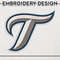 Toronto Blue Jays T Text Logo Emb Files, MLB Toronto Blue Jays Team Embroidery, MLB Teams, 3 sizes, MLB Machine embroidery designs, Digital Download.png