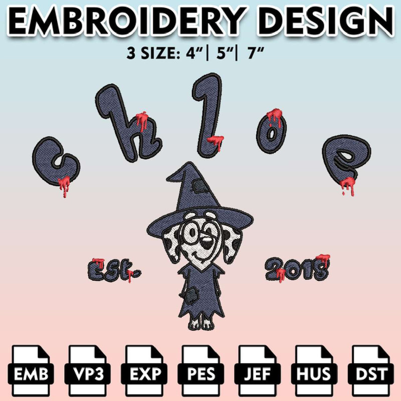 EBM11062024A49-Bluey Chloe Est Hallowee Embroidery files, Bluey Machine Embroidery Pattern, Halloween Bluey Embroidery Designs.jpg