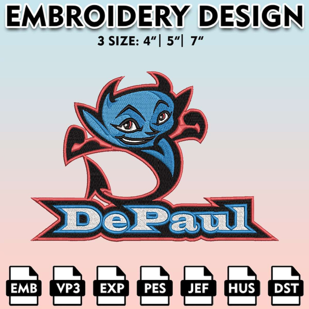 EBM11062024A111-DePaul Blue Demons Embroidery Files, Embroidery Designs, NCAA Embroidery Files, Digital Download......jpg