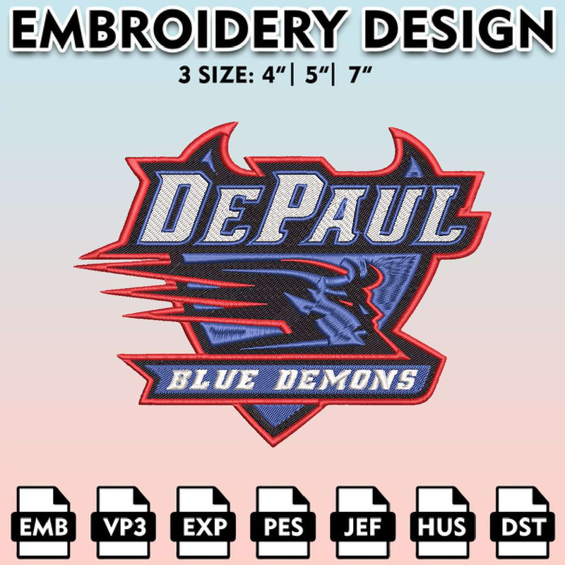 EBM11062024A115-DePaul Blue Demons Embroidery Files, Embroidery Designs, NCAA Embroidery Files, Digital Download..jpg