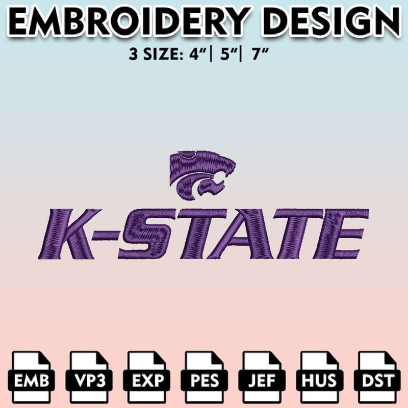 EBM11062024A197-Kansas State Wildcats Embroidery Files, Embroidery Designs, NCAA Embroidery Files, Digital Download.....jpg