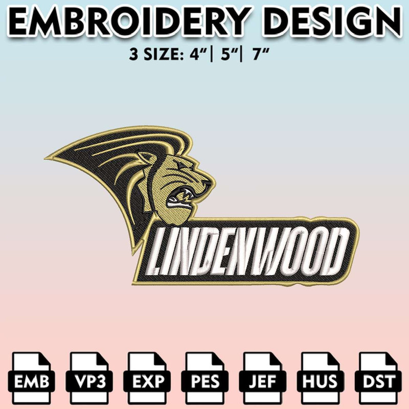 EBM11062024A209-Lindenwood Lions Embroidery Files, Embroidery Designs, NCAA Embroidery Files, Digital Download....jpg
