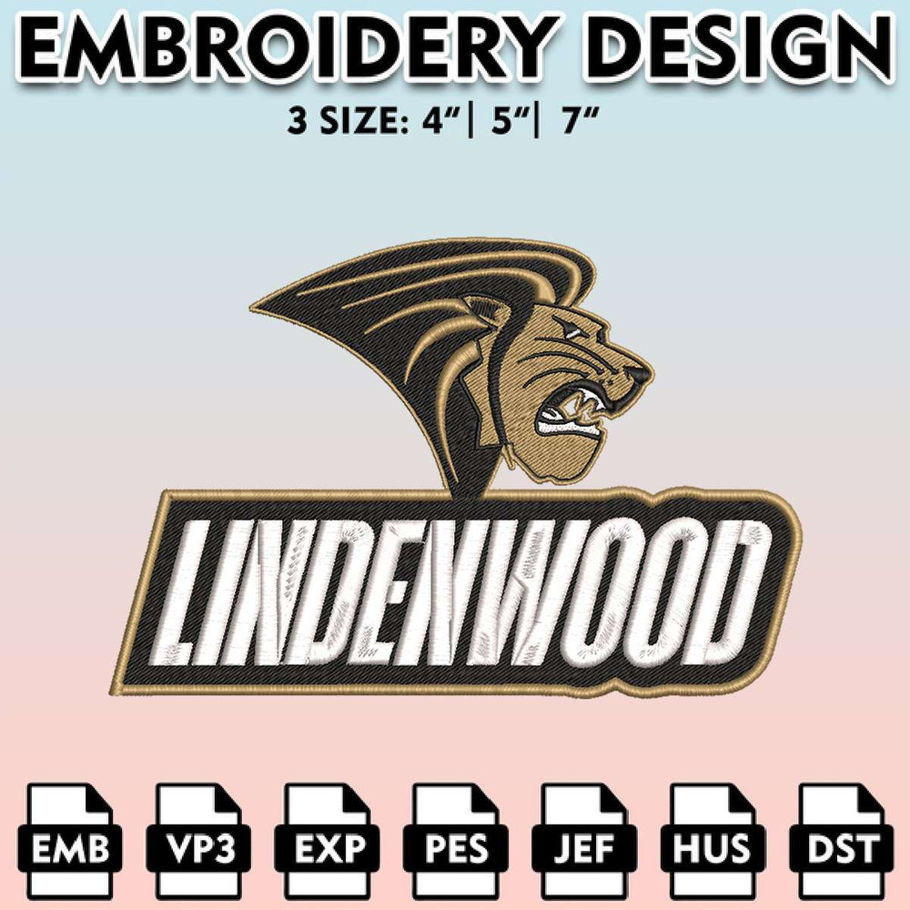 EBM11062024A211-Lindenwood Lions Embroidery Files, Embroidery Designs, NCAA Embroidery Files, Digital Download..jpg