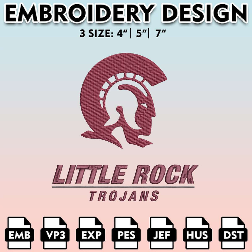 EBM11062024A214-Little Rock Trojans Embroidery Files, Embroidery Designs, NCAA Embroidery Files, Digital Download....jpg