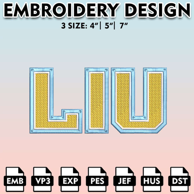 EBM11062024A217-Long Island University Sharks Embroidery Files, Embroidery Designs, NCAA Embroidery Files, Digital Download....jpg