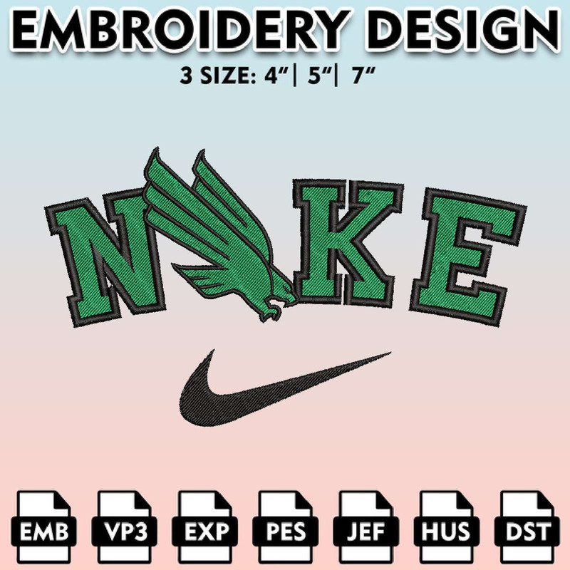 EBM11062024A244-Machine Embroidery Files, Nike North Texas Mean Green Embroidery Designs, NCAA Embroidery Files, Digital Download.jpg