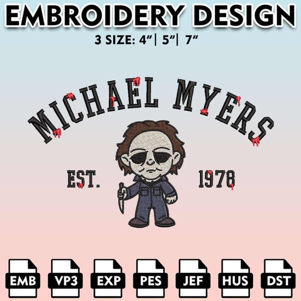 EBM11062024A287-Michael Myers Est Embroidery Designs, Scary Friends Embroidery Files, Halloween Horror Character, Embroidery Pattern.jpg