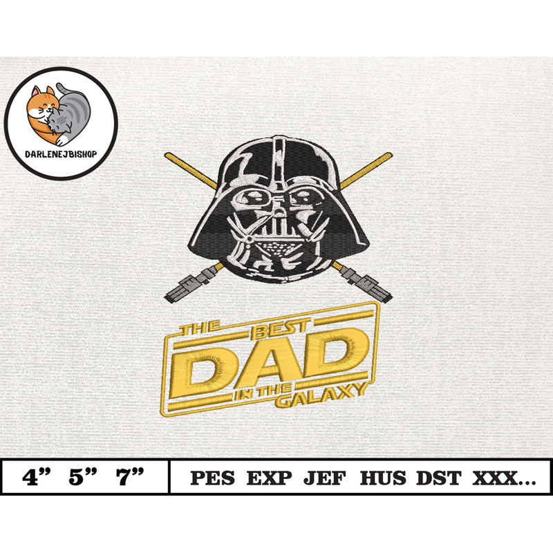 Dadalorian Star War Embroidery Design, Fathers Day Embroidery Design, Happy Father Day Embroidery File, Instant Download 4.jpg