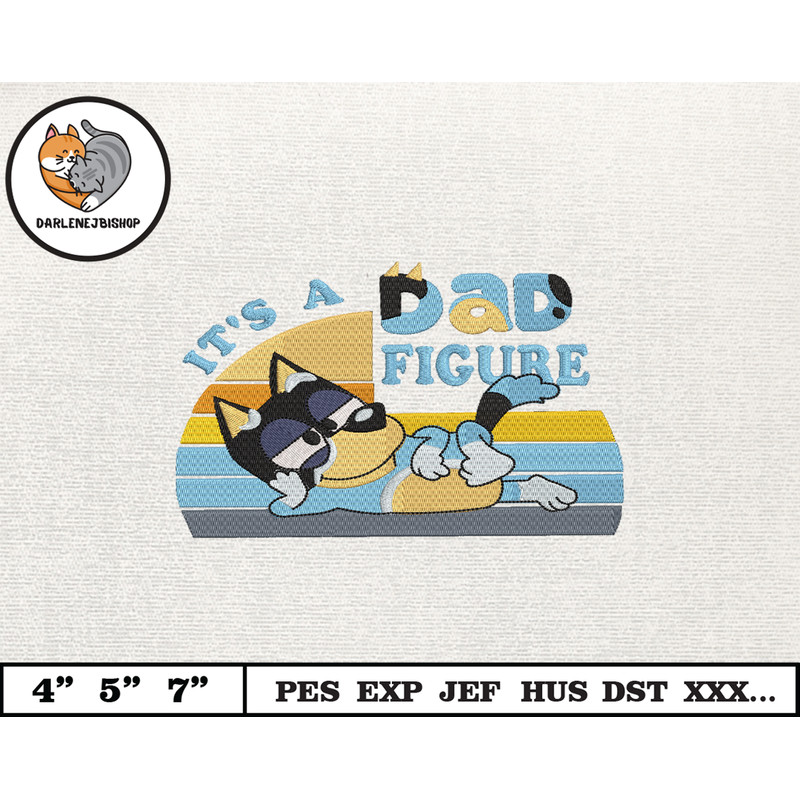 Father's Day Bluey Embroidery Design, Father's Day Embroidery Design, Happy Father Day Embroidery File, Instant Download.jpg