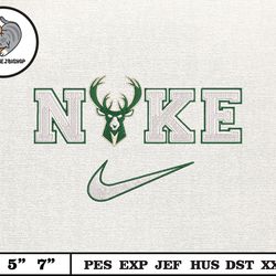 nike buck embroidery design, nba basketball embroidery design, machine embroidery design, nba team ,embroidery design