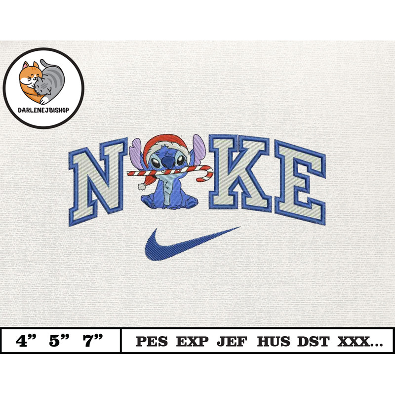 NIKE Christmas Embroidery Design, Christmas Stitch Embroidery Design, NIKE Embroidery Design, Instant Download 2.jpg