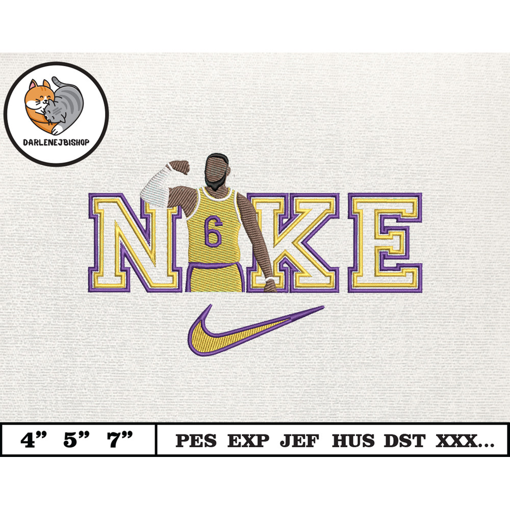 NIKE Lebron Embroidery Design, NBA Basketball Embroidery Design, Machine Embroidery Design, NBA Team, Instant Download 2.jpg
