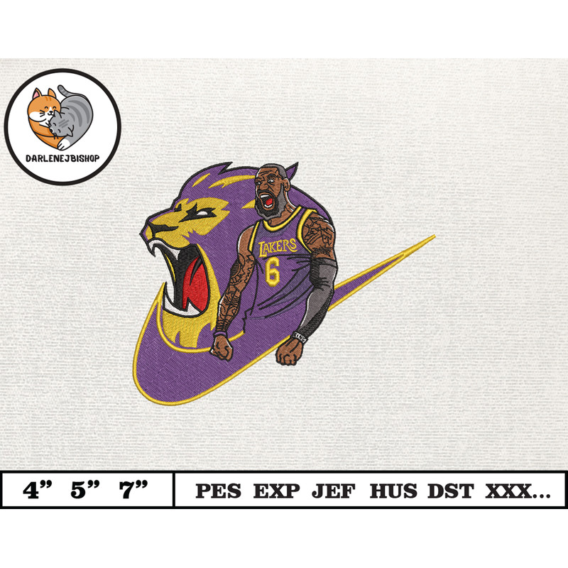 NIKE Lebron Embroidery Design, NBA Basketball Embroidery Design, Machine Embroidery Design, NBA Team , Instant Download.jpg