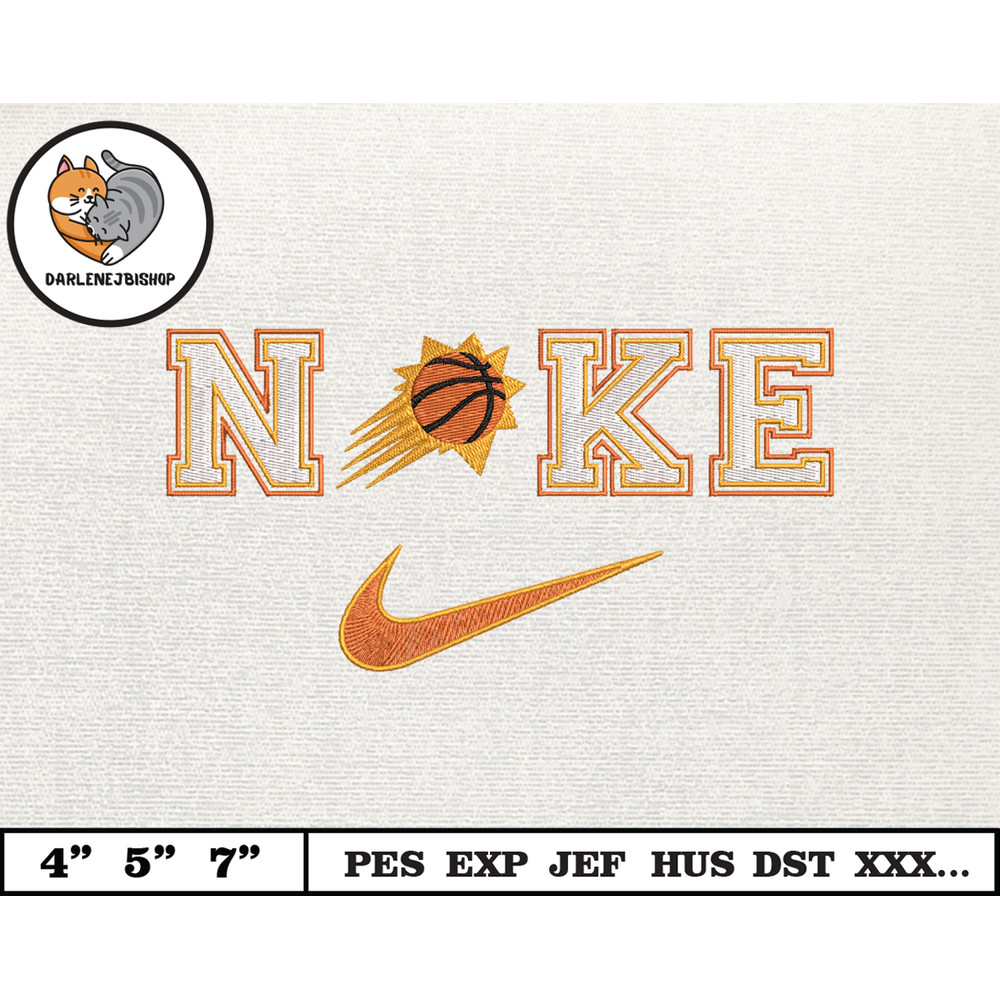 NIKE Phoenix Embroidery Design, NBA Basketball Embroidery Design, Machine Embroidery Design, NBA Team, Instant Download.jpg