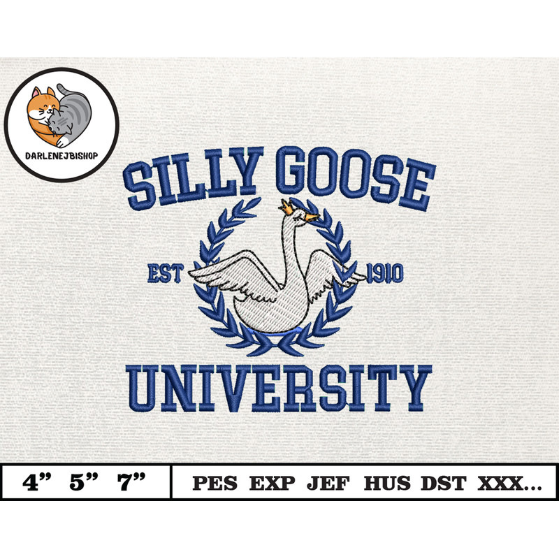 Silly Goose Embroidery Design, Animal Embroidery Design, Silly Goose Design, Goose Goose Silly, Instant Download, 21.jpg