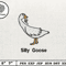 Silly Goose Embroidery Design, Animal Embroidery Design, Silly Goose Design, Goose Goose Silly, Instant Download, 5.jpg