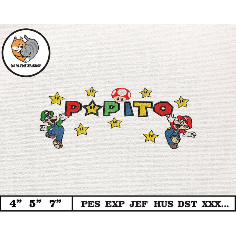 SuperDaddio Mario Embroidery Design, Father's Day Embroidery Design, Happy Father Day Embroidery File, Instant Download 10.jpg