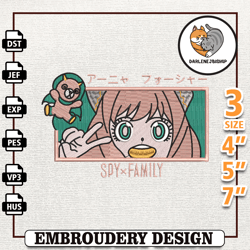 anya spy x family, anime embroidery design, anime machine embroidery design, gift for anime fan,embroidery design