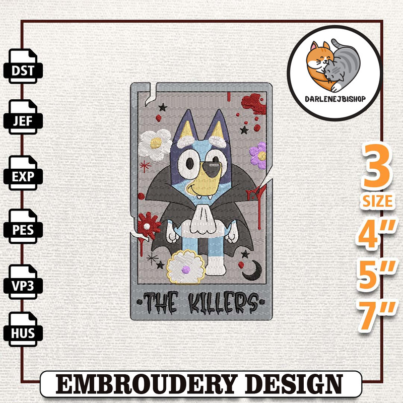 Bluey Dog The Killers Embroidery Design, Happy Halloween Embroidery Design, Retro Tarot Card Embroidery File, Ghost Mach.jpg