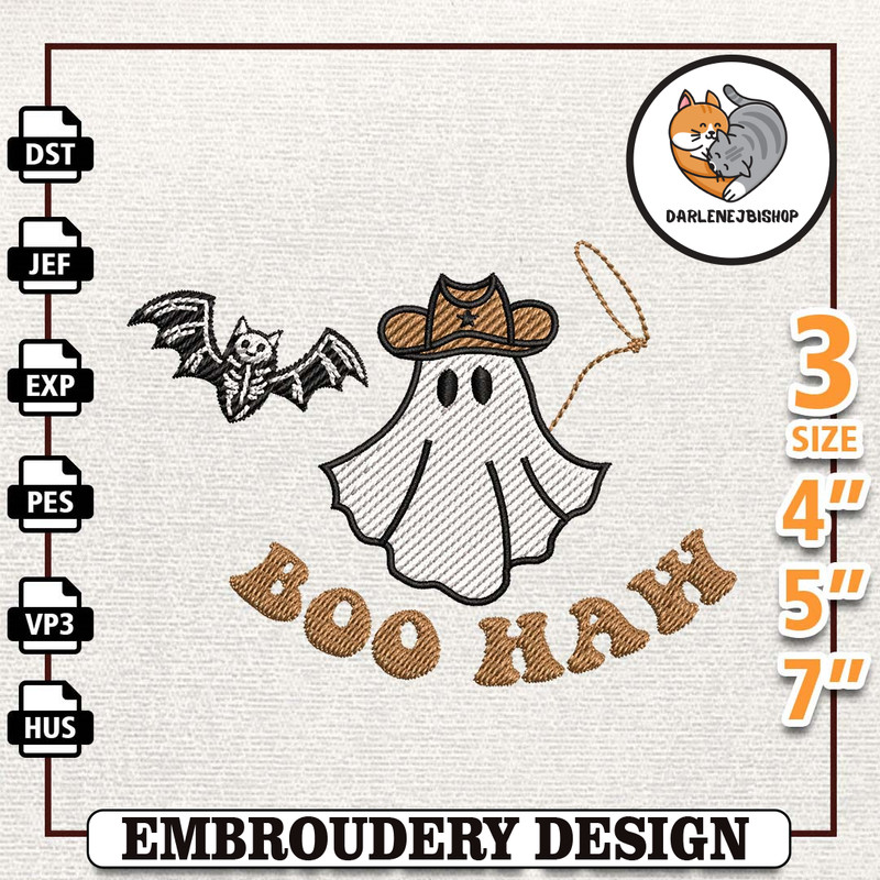Boo Haw Embroidery Design, Spooky Halloween Craft Embroidery Design, Spooky Vibes Embroidery Design, Instant Download.jpg