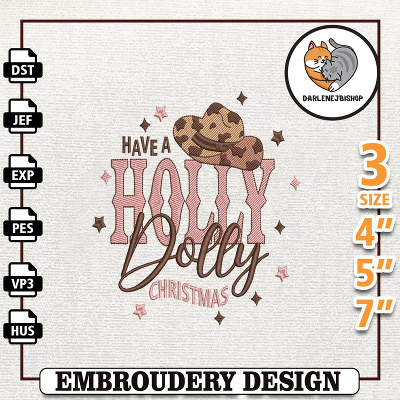 Christmas Embroidery Design, Christmas Coutry Music, Retro Christmas Embroidery, Instant Download.jpg