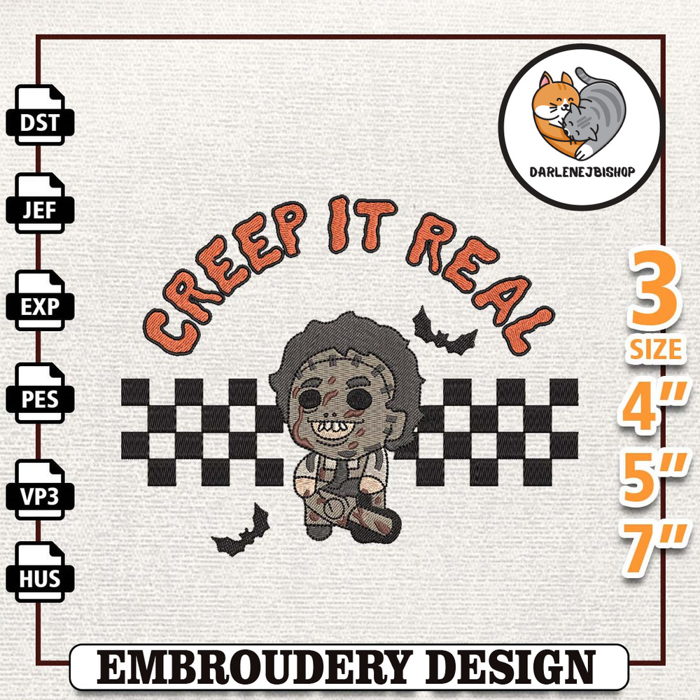 Creep It Real Embroidery Design, Horror Movie Killer Embroidery Design, Fall Halloween Embroidery Machine File, Embroide.jpg