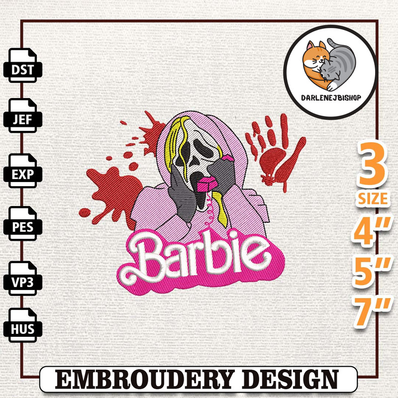 Halloween Movie Embroidery Design, Horror Pink Doll Movie Happy Halloween Embroidery File, Character Movie Embroidery De.jpg
