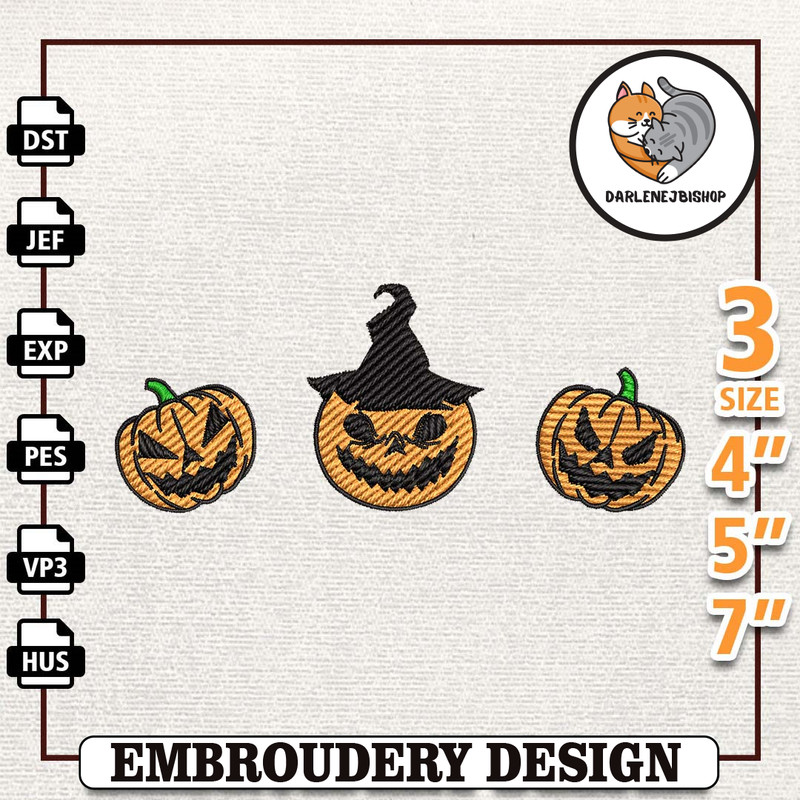 Happy Halloween Embroidery Design, Howdy Pumpkin Horror Halloween Embroidery Machine Design, Horror Halloween Embroidery.jpg