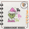 Ho Ho Ho Santa Greench Embroidery Machine Design, Christmas Green Monster Embroidery Design, Retro Pink Christmas Embroi.jpg